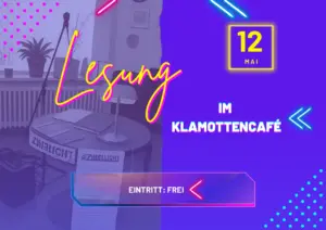 Lesung 12 mai 2026 im Klamottencafe