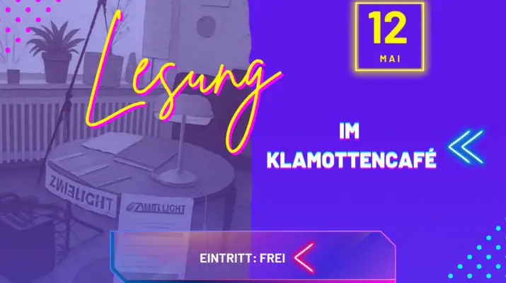 Lesung 12 mai 2026 im Klamottencafe