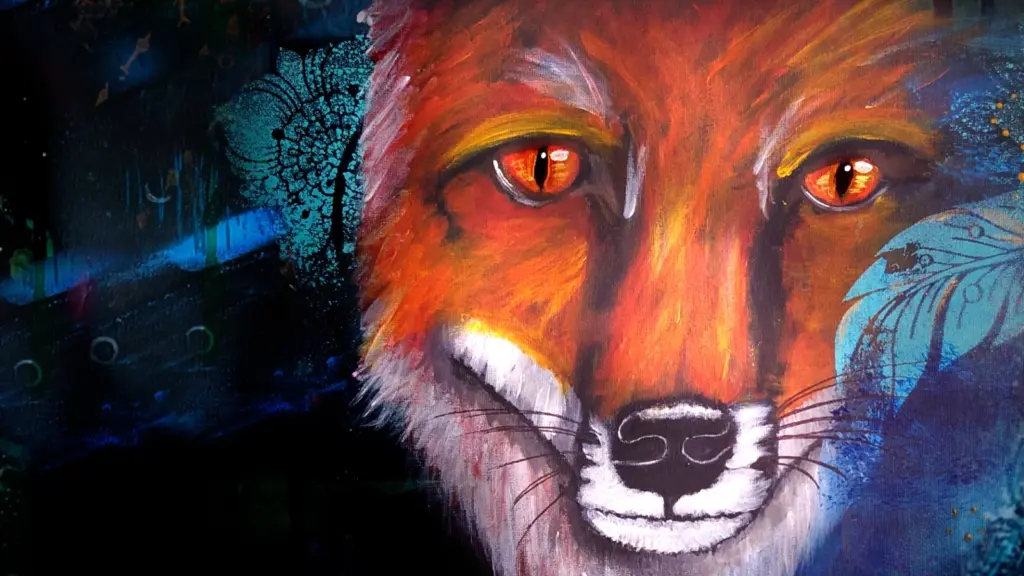 Ein gemalter Fuchs