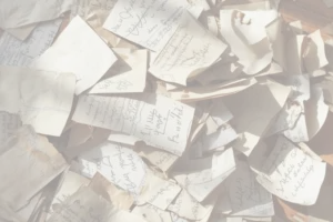 Dokumente mit fremder Schrifft durcheinander