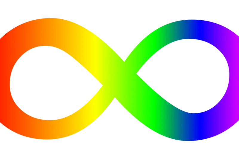 Ewigkeitszeichen in Regenbogenfarben
